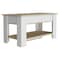 Tuhome Austin Storage Table, One Extendable Table Shelf, Four Legs, Lower Shelf, Light Oak/White ZDB7104 - alternate 2